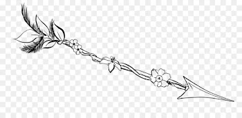 Tattoo artist Line art - Arrow boho 