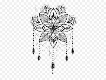 Tattoo artist Mandala Drawing - Lotus Print 