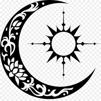 Tattoo artist Moon Henna Symbol - moon 