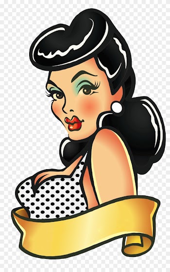 Tattoo Clipart Greaser - Pin Up Girl Png