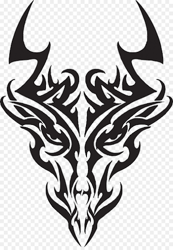 Tattoo Drawing Dragon Tribe Clip art - Simple Dragon Outline png ...