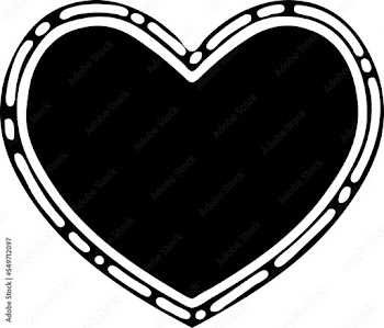 tattoo in black outline style of a heart