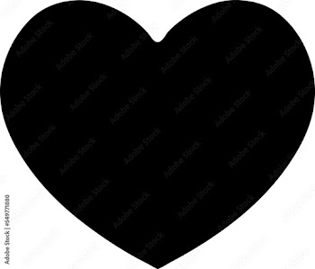 tattoo in black outline style of a heart