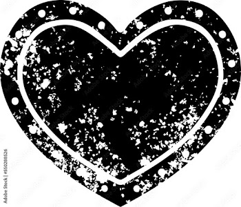 tattoo in black outline style of a heart
