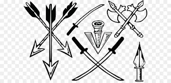 Tattoo Knife Weapon - Arrow arrow ax knife cold weapons vector 