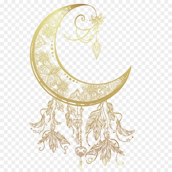 Tattoo Moon Drawing Dreamcatcher Illustration - Moon Creative retro vector material 