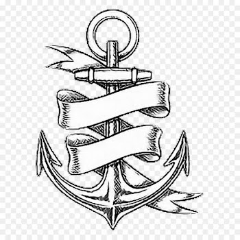 Tattoo, Sailor Tattoos, Anchor, Line Art PNG