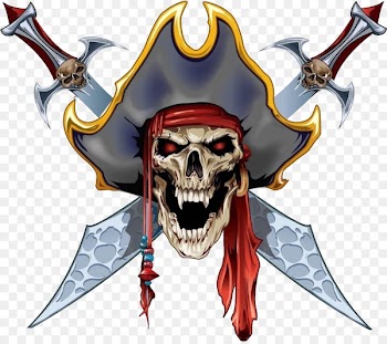 Tattoo Skull Piracy Flash Paper - Pirate skull material 