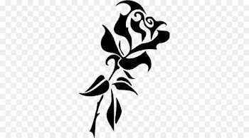 Tattoo, Tattoo Clip Art, Rose, Blackandwhite, Leaf PNG