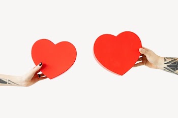 Tattooed hands holding red hearts | Free Photo - rawpixel