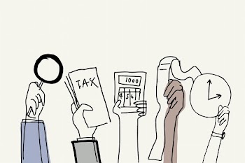 Tax and accounting doodle illustration debt… | Free stock illustration | High Resolution graphic