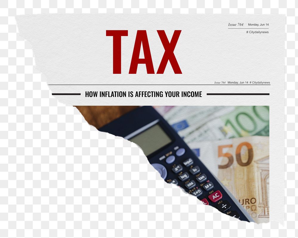 Tax newspaper png sticker, finance | Free PNG - rawpixel