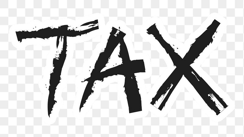 Tax png word sticker typography, | Free PNG - rawpixel