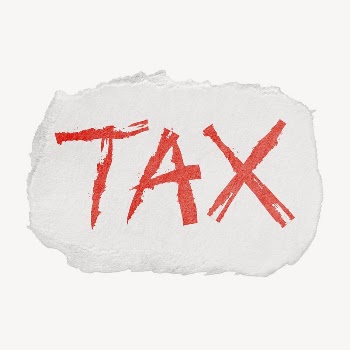 Tax word sticker, ripped paper | Free PSD - rawpixel