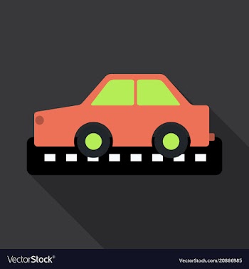 Taxi car top view icon taxicab sedan with checker vector image