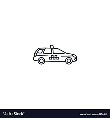 taxi service creative icon line from services