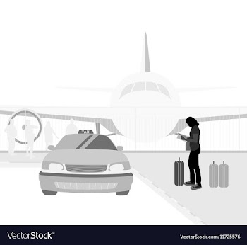 Taxi service vector image