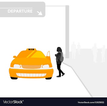 Taxi service vector image