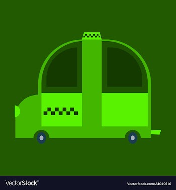 Taxi service yellow automobile on white background vector image