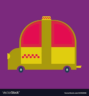 Taxi service yellow automobile on white background vector image