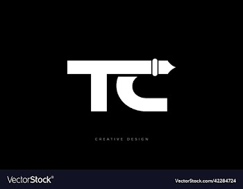 tc letter branding pen sing creative logo
