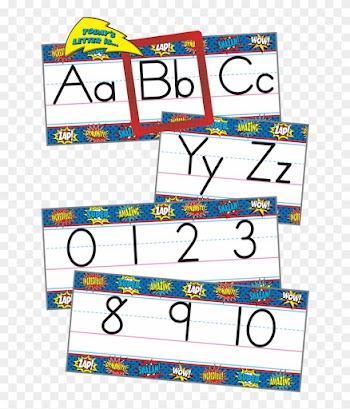 Tcr5846 Superhero Alphabet Line Bulletin Board Display - Superhereo Alphabet