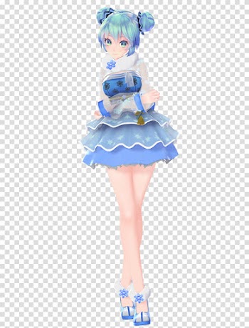 :: TDA SnowFlake Miku, female anime character transparent background PNG clipart