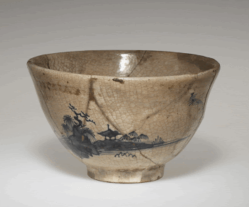 Tea Bowl gray glaze with landscape | Free Photo - rawpixel