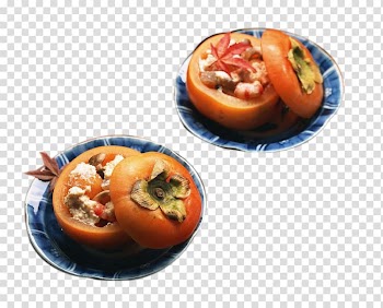 Tea Breakfast Japanese Cuisine Food , Singles persimmon two cup on wood transparent background PNG clipart