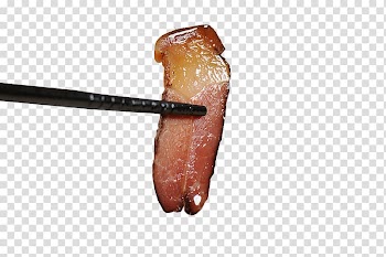 Tea Chopsticks Pastrami Smoking, Chopsticks with bacon transparent background PNG clipart