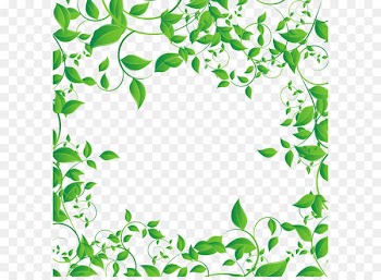 Tea Computer file - Green leaf border vector 
