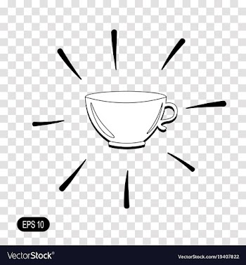 Tea cup icon isolated on transparent background vector image