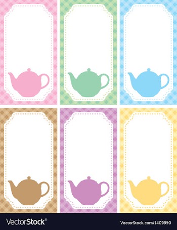  					Tea label vector image														