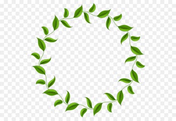 Tea Leaf Circle Wreath Clip art - Green circle border vector 