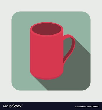 Tea mug flat icon vector image