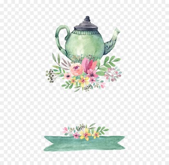 Tea party Wedding invitation Bridal shower - Drawing teapot 