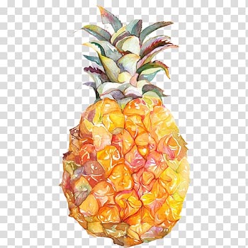 Tea Pineapple Watercolor painting Food, Pineapple hand painting material transparent background PNG clipart