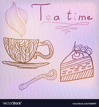 Tea time vector image