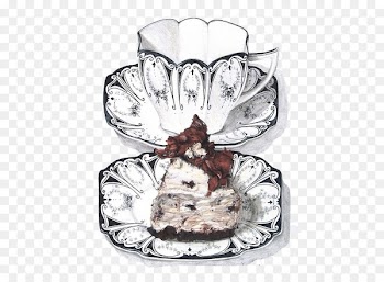 Tea Watercolor painting Drawing Food Illustration - chocolate cake 