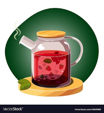 tea with mint and raspberry