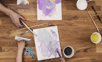 Teacher And Student Painting