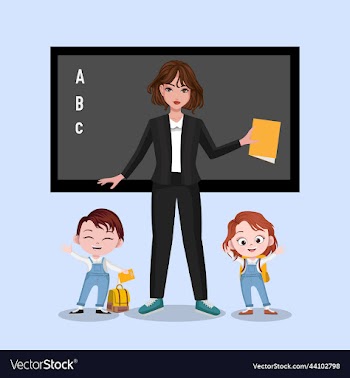 teacher and students in the classroom