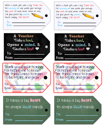 Teacher Appreciation Gift Tags - Free Printable | Nevaeh's items ...