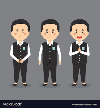 teacher character with various expression