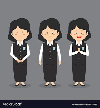 teacher character with various expression