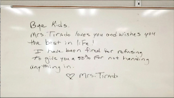 Teacher fired for giving up zeros to students who didn't turn in ...