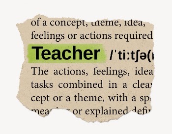 Teacher ripped dictionary, editable word | Free PSD - rawpixel