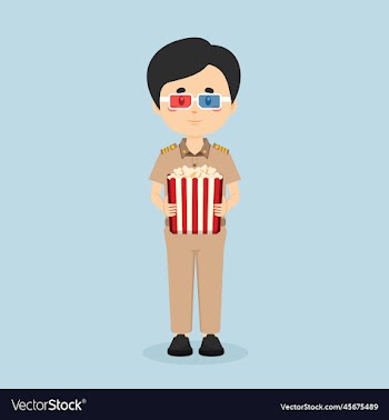 teacher watching movie in cinema