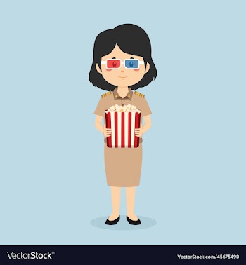 teacher watching movie in cinema