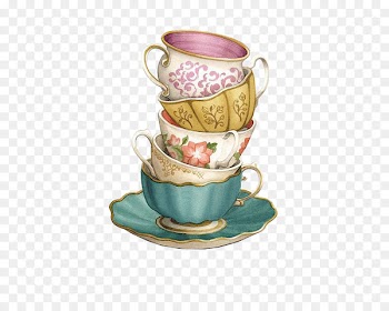 Teacup Coffee Saucer - Stacked cups 